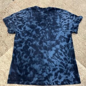 Lululemon Tie Dye Cotton T-Shirt Mens Small Blue Athletic Casual Tee